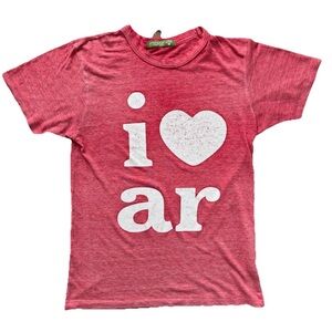 Alternative Apparel I ❤️ Arkansas AR Graphic Tee Soft Red Small